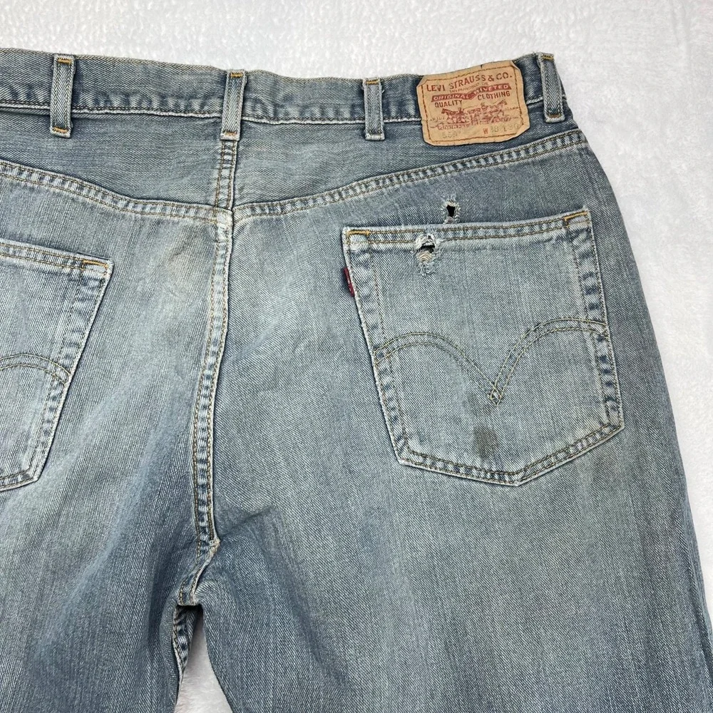 Levi's 559 Loose Straight Jeans Men's Blue Denim Pockets‎ Classic 37X29 - Flaws